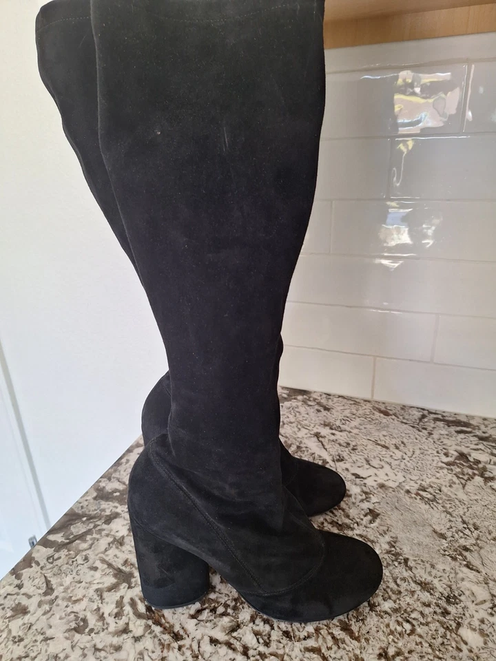 BOTAS ALTAS MARC BY MARC JACOBS CUERO GAMUZA NEGRO Talla 39 Foto 3 de 4