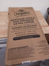 Regalo 36" Extra Tall Baby Gate with Extension & Mount Kit, White