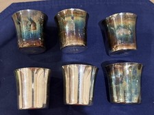 Lot Of 6 Vintage Oneida Silversmiths Silver Plate Baby Cup 2.5 No Handle 2568