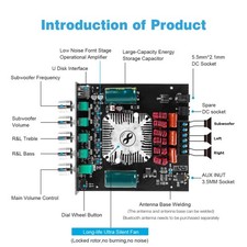 Compact Bluetooth Amp Board with Treble and Bass Control 