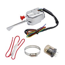Universal Turn Signal Switch With Flasher 12v Chrome Street Ho... Fast Usa Ship