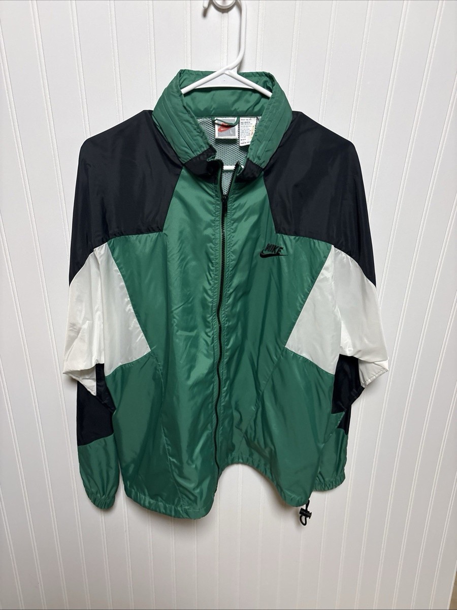 Vintage Nike Mens Large Windbreaker Jacket Colorblock Full Zip 90s