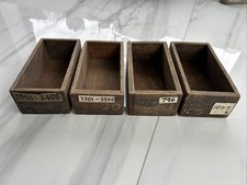 4 X Vintage Wooden Engineering Boxes Drawers