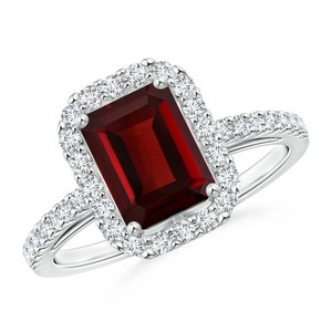 Authentic Lab Grow Beautiful Stunning Garnet Ring, 925 Sterling Silver Ring Gold Plated