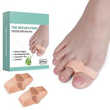 8 PCS Gel Toe Spacers Hammer Toe Bunion Corrector Women Men Straightener