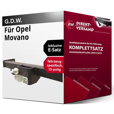 Für Movano B X53 (G.D.W.) Anhängerkupplung starr + E-Satz 13pol spezifisch top