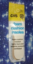 CVS Women's US Size 9-10 Foam Latex Pair Insoles Ventilated Comfort Cushions
