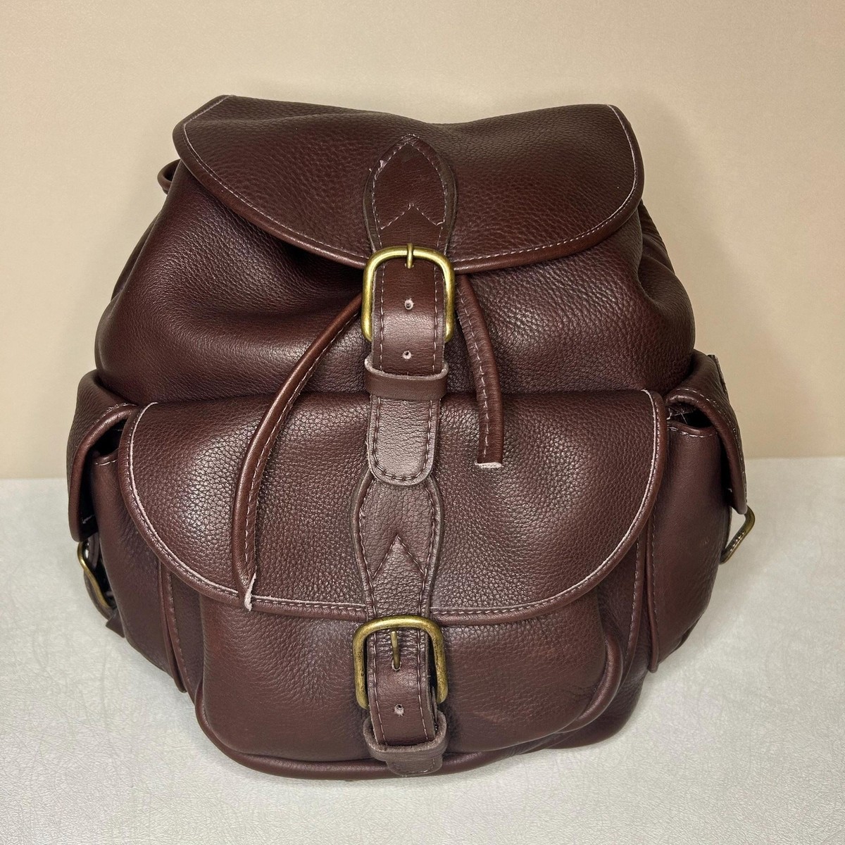 Vintage  Backpack with Front and Side Buckle Pocket Purse Bag Denim Vintage Backpack – Multi-Pocket Convertible Tote for  main image 4