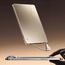 LISEN 0.2‘’ Charge Card Phone Charger，5000mAh Ultra Slim Power Bank Fast Chargin