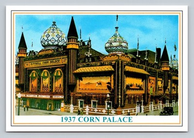 1937 Corn Palace Mitchell South Dakota Vintage Souvenir Postcard