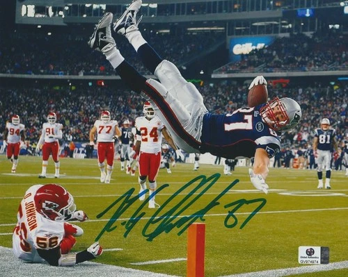 Rob Gronkowski New England Patriots Signed Autographed 8x10 Photo with COA