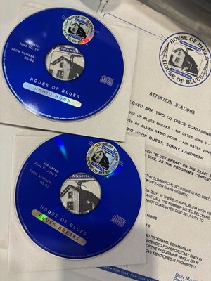 House of Blues Radio Hour 95-92 Sonny Landreth Blues Breaks Cue Sheet Complete