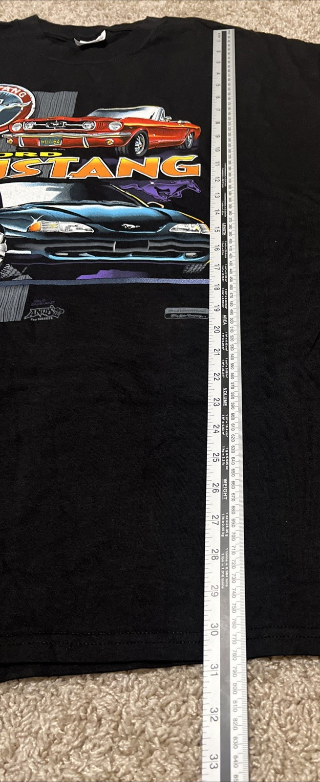 VTG Ford Mustang GT Car Racing Promo Short Sleeve Black T-Shirt Size XXL Andy T