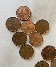 Rare 14-Coin Euro Lot – Germany 20c Rim + Spain 1€ Off-Centre + Willy Brandt 5c