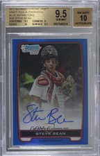 2012 Bowman Draft Chrome Picks Blue Refractor 2/150 Steve Bean BGS 9.5 Auto 0b5
