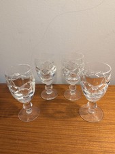 Set Of 4 Waterford Crystal Small Port  Glasses All Signed
