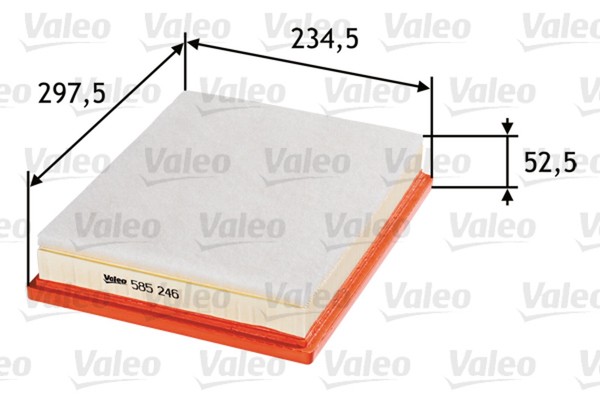 Valeo Luftfilter 585246 Filtereinsatz FüR E79 D75 YS3F D79 Saab BLS Cadillac E50-image