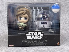 Hot Toys Star Wars Luke Skywalker R2-D2 Child Cosbaby Bobblehead Set Mini Multi