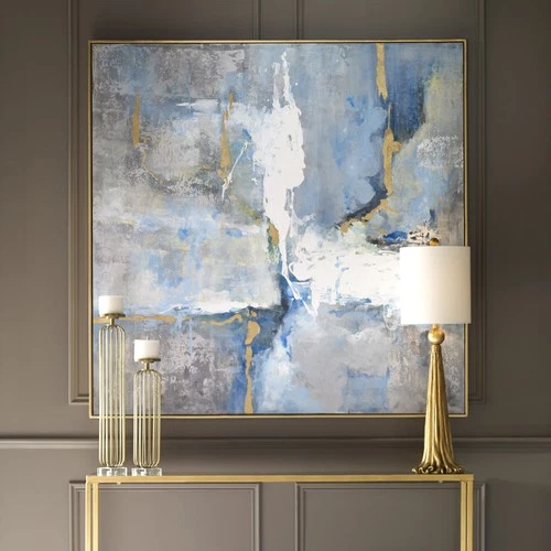 Uttermost 35355 Meditation 61 Inch x 61 Inch Framed Abstract - Gold - Picture 2 of 3