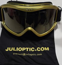 JULI Adjustable Gold Ski Goggles Mirrored Lens Unisex Adults Snowboarding