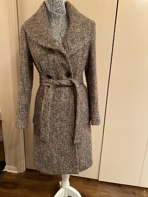 belted tweed coat