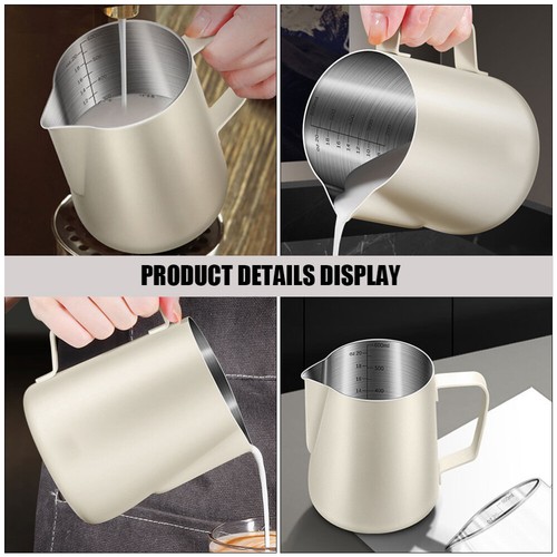 Stainless Steel Milk boutiques Foam Cup Espresso Steaming Pitcher Coffee Frother Jug