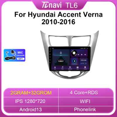 For Hyundai Solaris Accent Verna Android Car Radio Multimidia Video Player GPS