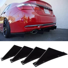 Rear Bumper Diffuser Wing Splitter Spoiler Lip  Fin Glossy For Honda Accod