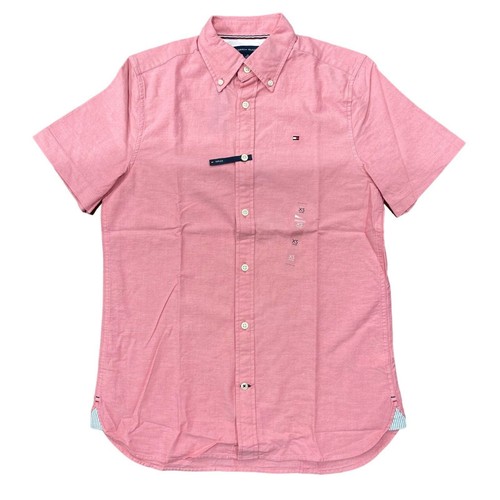 Tommy Hilfiger Men's Regular Fit Stretch Oxford Short Sleeve Button Down Shirt - Picture 73 of 122