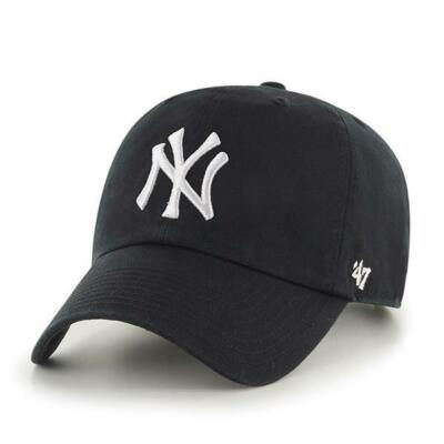 ITH×'47 NY Yankees Nylon Dad Cap 47 Brand New York Yankees Black Mens Cap Dad Hat Clean Up | eBay