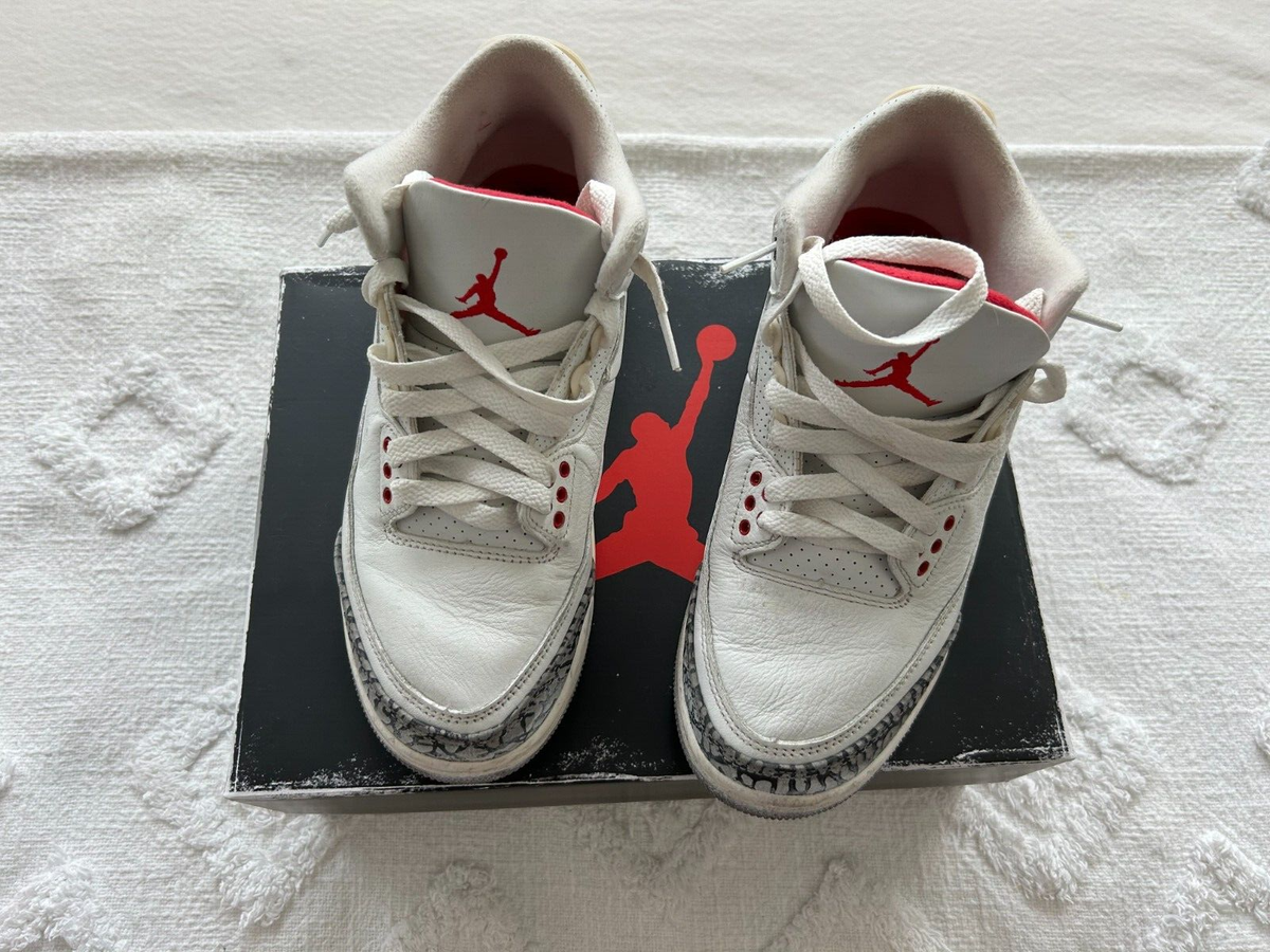 Nike Air Jordan Retro men's size summit white/fire red-black shoes