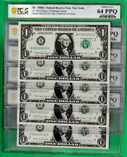 $1  NEAR SOLID Serial  22222210 TO 22222219 Federal Reserve Note CHOOSE ONE PCGS