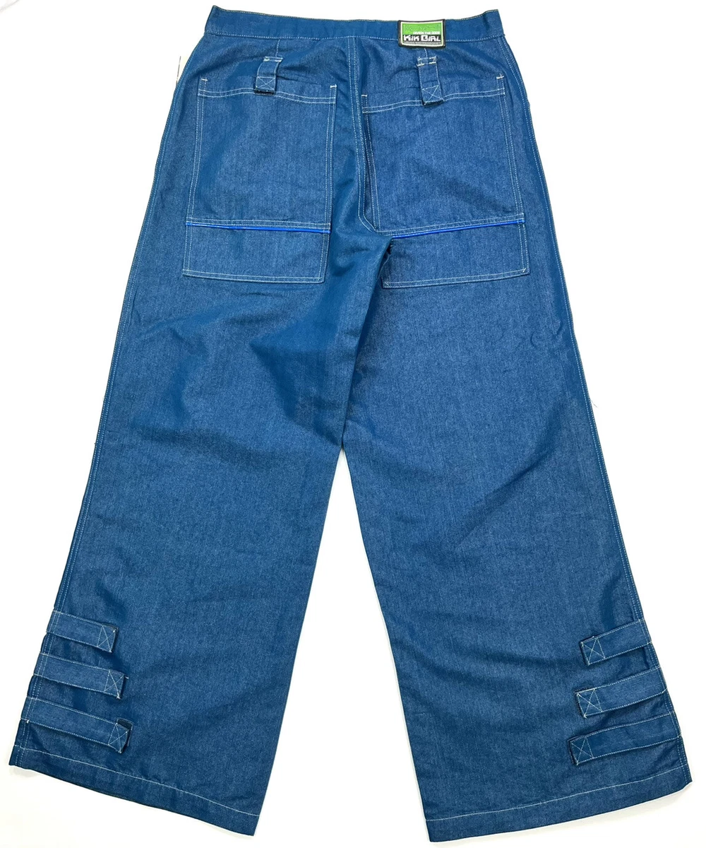 nwot KIK GIRL Jeans Womens Juniors 7 Wide Leg Skate Vintage 90s y2k 00s Nos