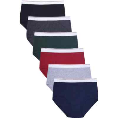 6 pks Mens Classic Briefs Cotton Blend Whites Colors Power Club Lots Underwear