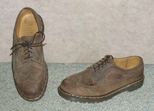 Men's brown DR. MARTENS Brogue 3989 wingtip oxford casual shoes , size 10