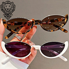 Luxury Outdoor Stylish Womens Cateye Sunglasses Half Frame UV400 Fashion Eyewear