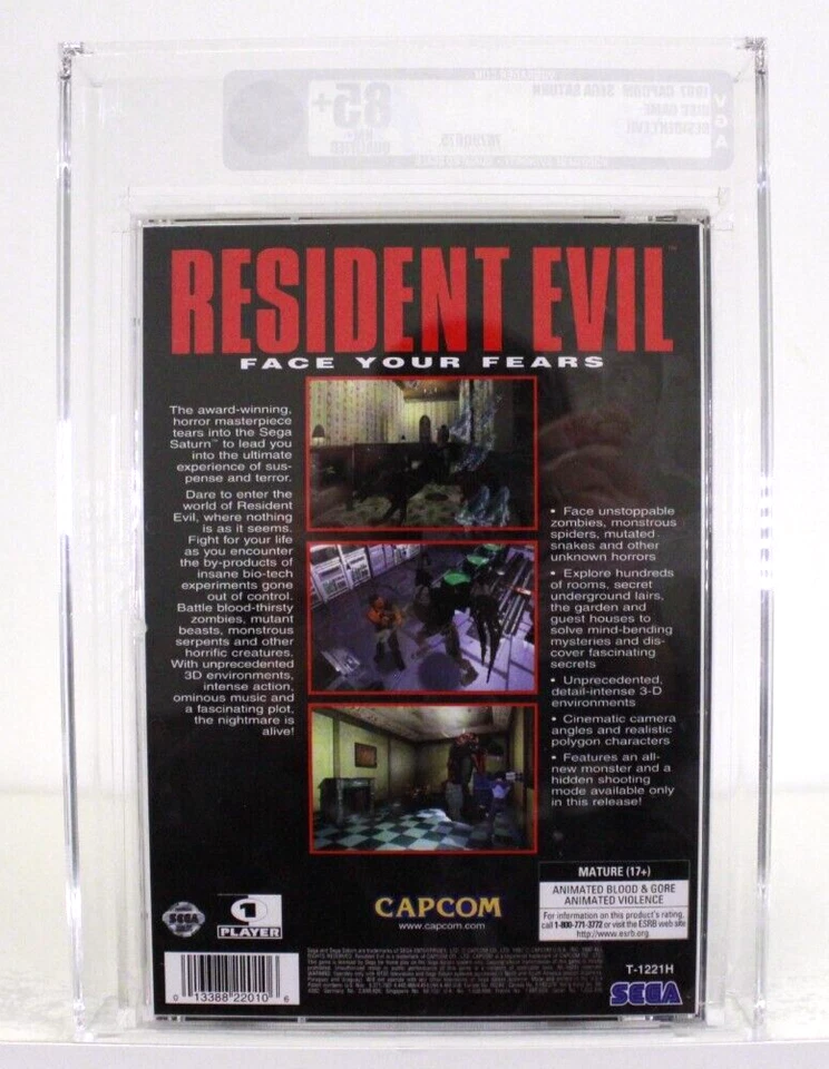 Resident Evil Brand New 1997 Sega Saturn VGA Grade 85+ Qualified WATA - Image 3 of 3
