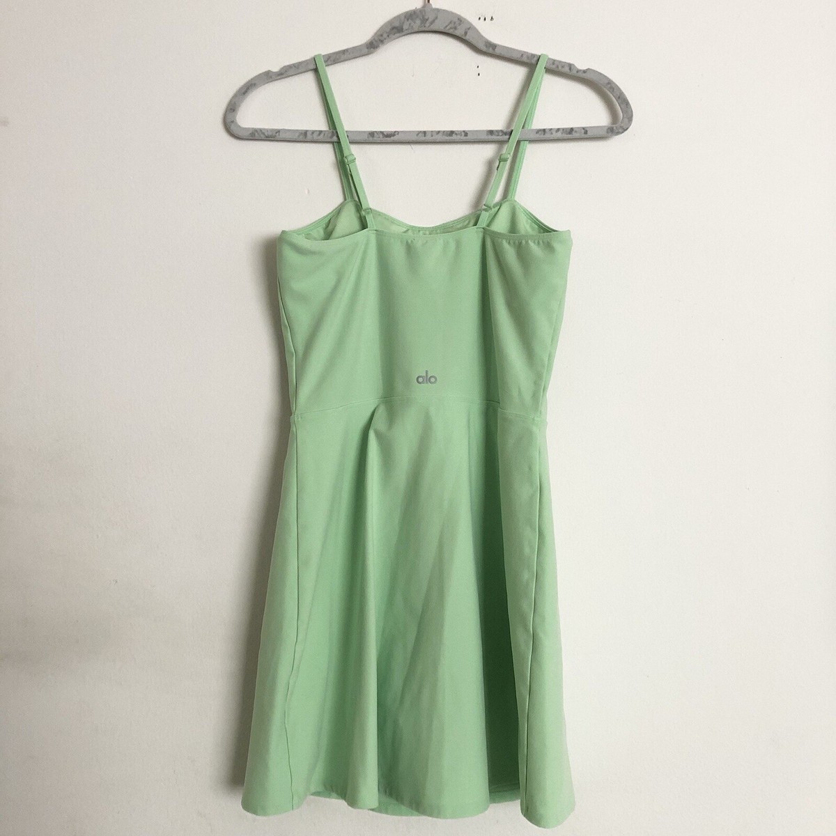 alo green tennis dress Green Collar Backless Tennis Dress - Light Support & Reviews - Green -  Sustainable Yoga Dresses&Yoga Jumpsuit main image 1