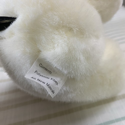 Walmart Bunny Rabbit Puppet 6” Plush Stuffed Animal Toy White Seated Pink Bow - Picture 11 of 11