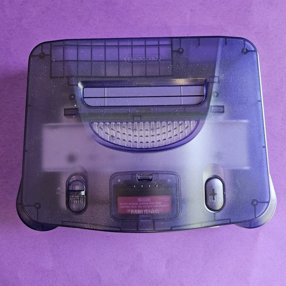 Nintendo 64 Midnight Blue Console system N64 W/ adapter cable - Image 4 of 4