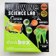 Think Box Glowing Science Lab Glow Dark Slime Balls Kids Craft Activity NEW