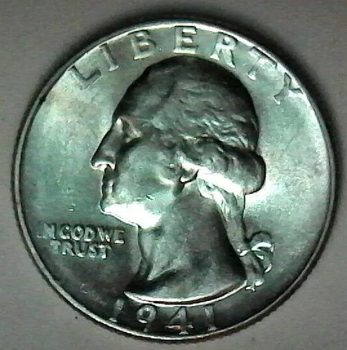 High grade 1941  Washington Quarter Buy it now Free Shipping in USA