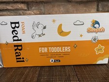 Sleepah Bed Bumper 2 Pk Toddler Foam Bed Rail with removable cover  washable