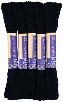 Sashiko thread 40m col.20 5x1 JAPAN IMPORT