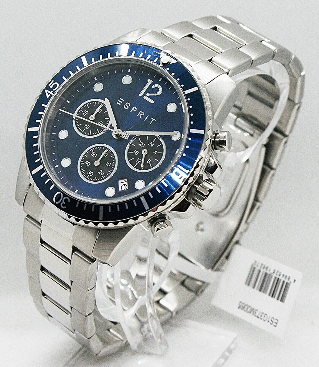 ✅ Esprit Men's Watch Chronograph Hudson ES1G373M0065 Stainless Steel ✅
