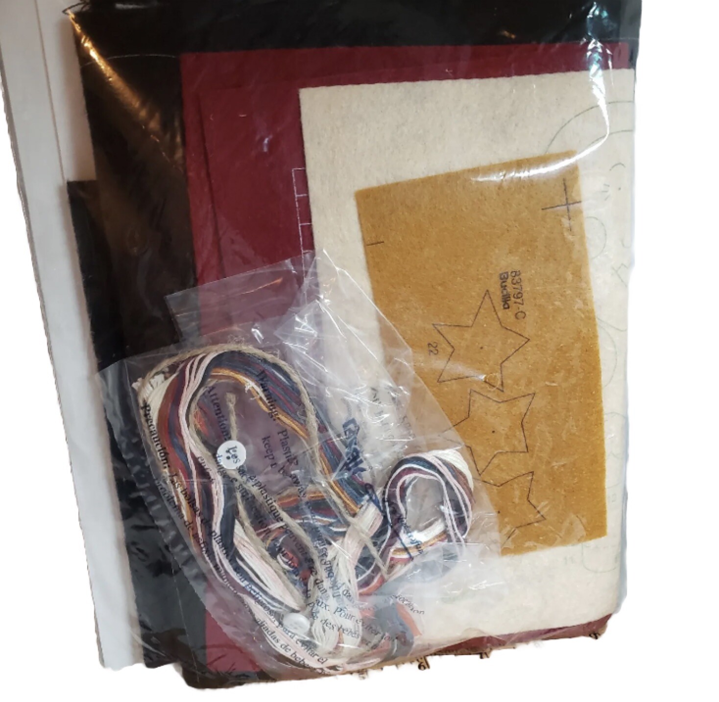 BUCILLA Alma Lynne ANGEL Of GLORY Felt Applique STOCKING KIT Primitive Christmas