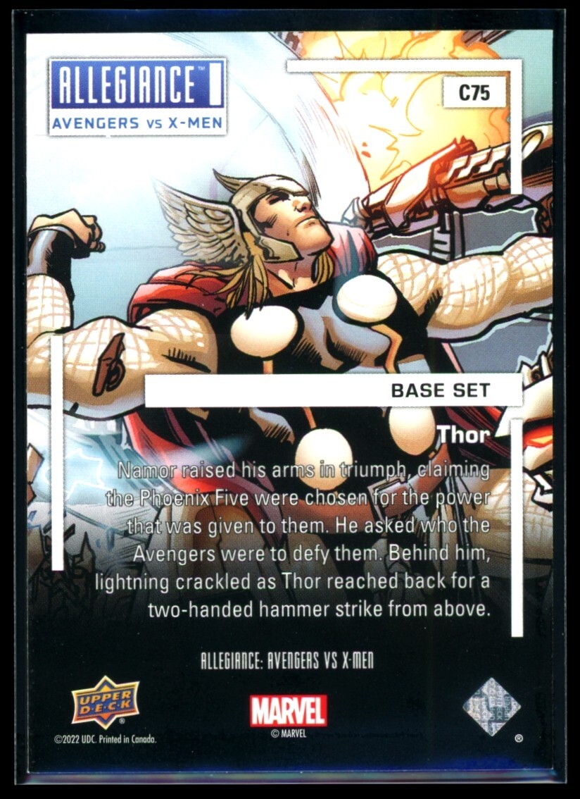 THOR 2023 Upper Deck Marvel Allegiance Avengers vs X-Men #C75 - Picture 2 of 2