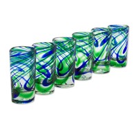 Latitude Run Helaine Elegant Energy Blown Tequila 2 Oz. Shot Glass Set Of 6 on sale Latitude Run Helaine Elegant Energy Blown Tequila 2 Oz. Shot Glass Set Of 6 on sale