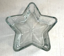 LIBBY STAR SHAPED GLASS CANDY BOWL TRINKET POTPOURRI DISH 6" x 6" x 2.25"