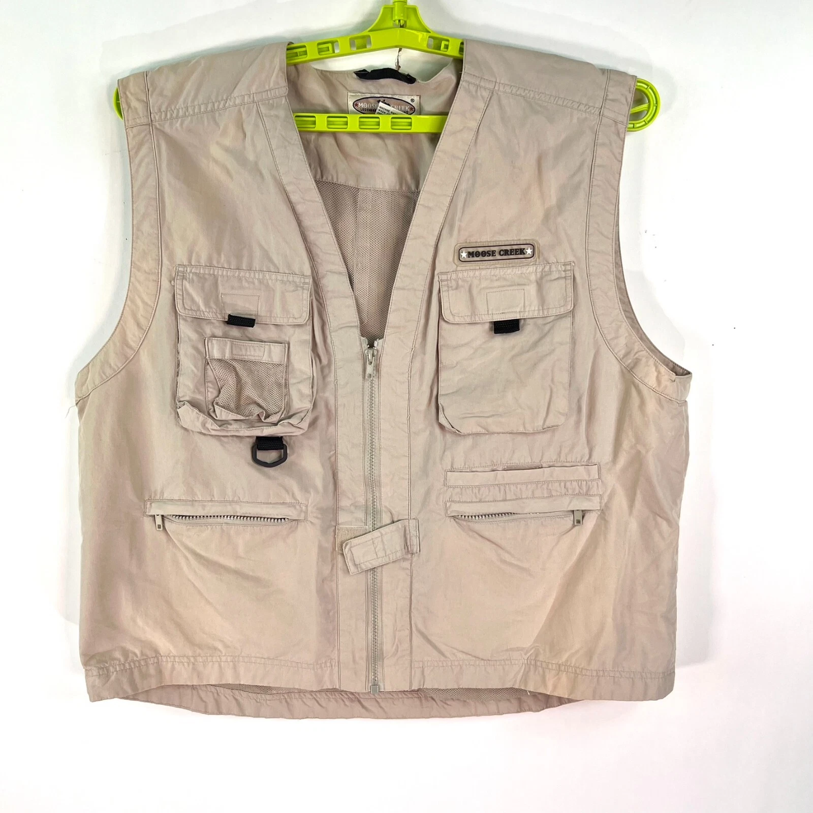Moose Creek Fishing Vest Adult Size XL Tan